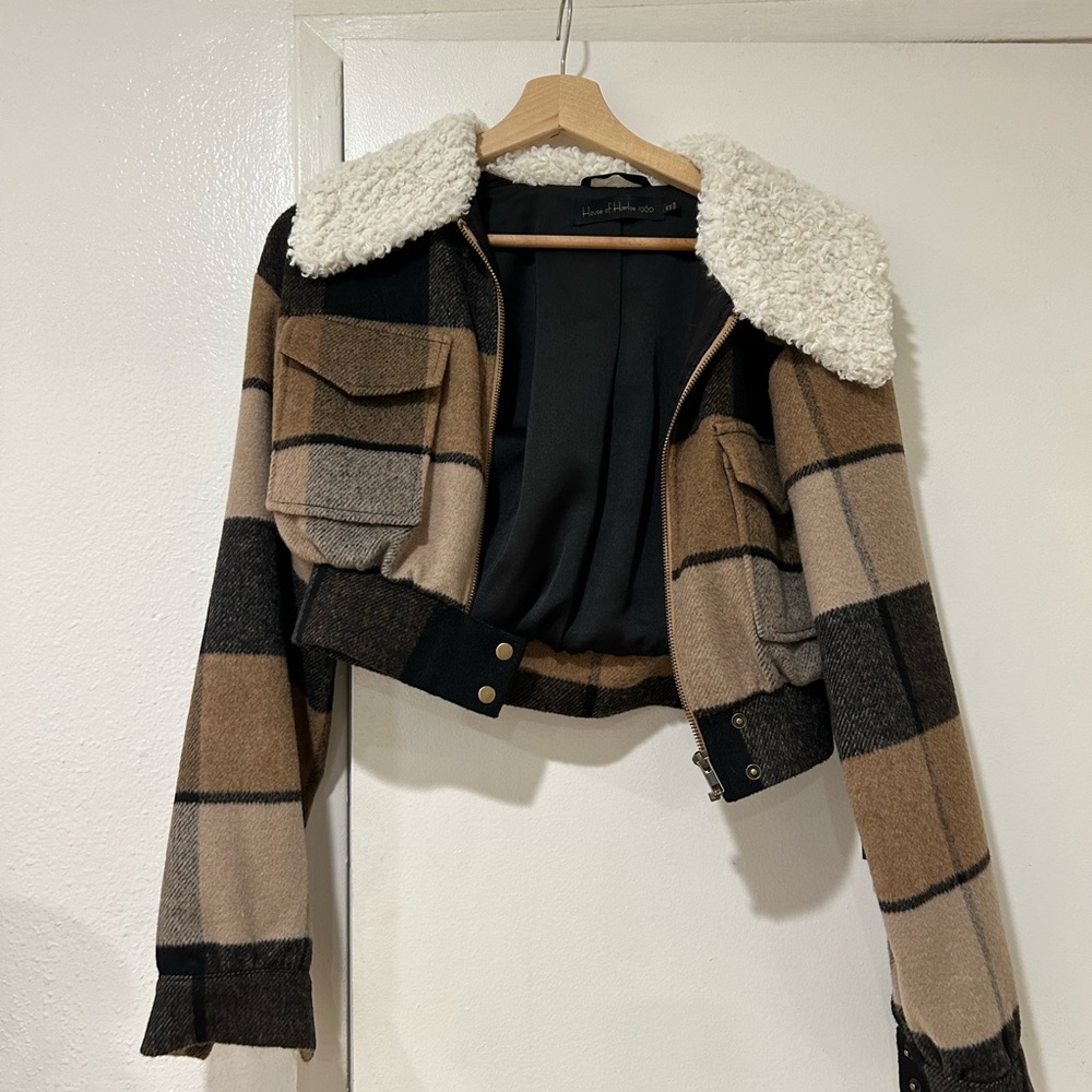 REVOLVE Hadia Jacket in Tan & Black
